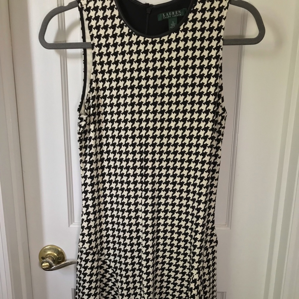 Ralph Lauren black and white houndstooth dress